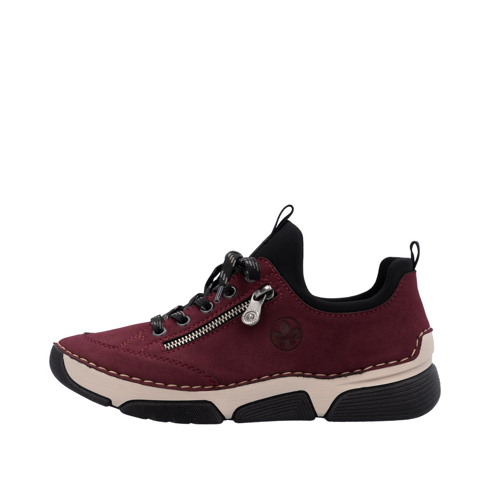 Rieker Damsneakers Resårovandel Bordo - 5