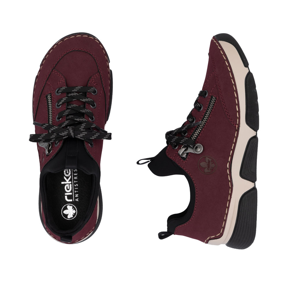 Rieker Damsneakers Resårovandel Bordo - 8