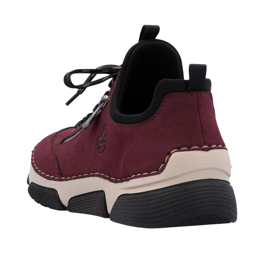 Rieker Damsneakers Resårovandel Bordo - 3