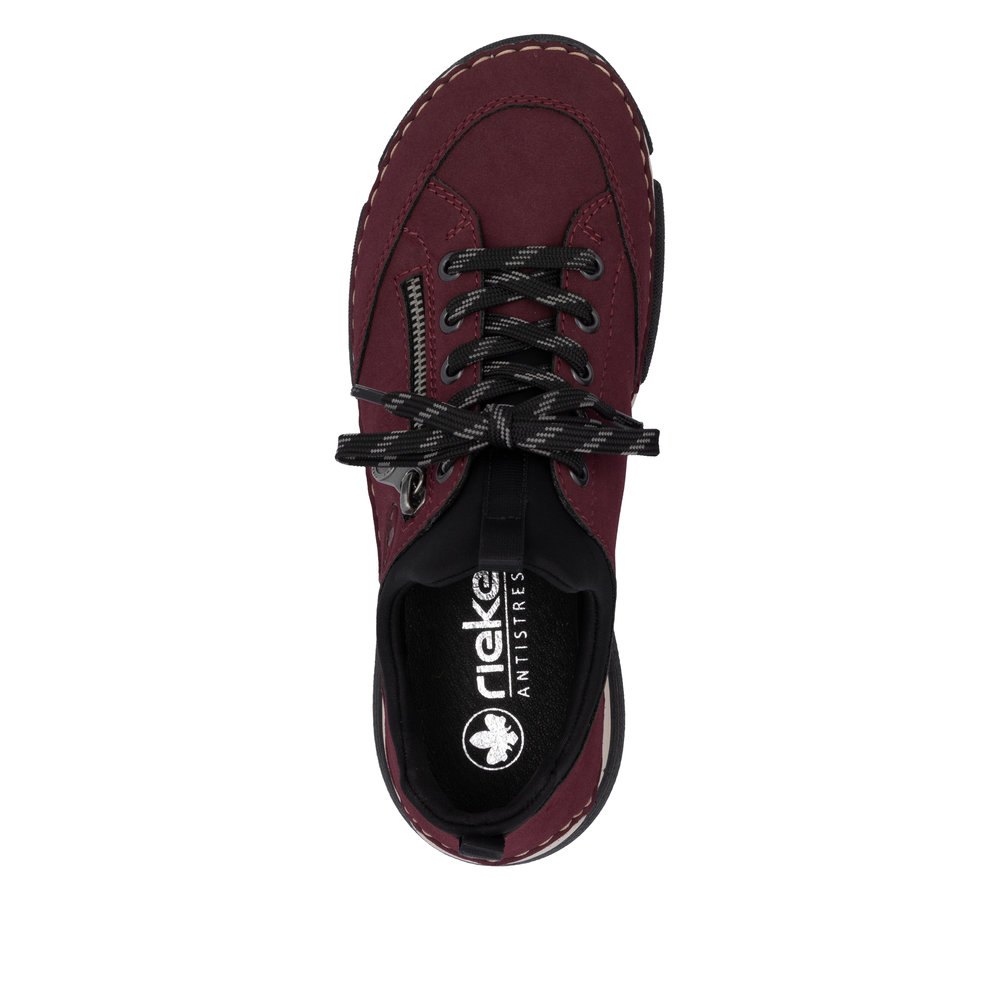 Rieker Damsneakers Resårovandel Bordo - 4