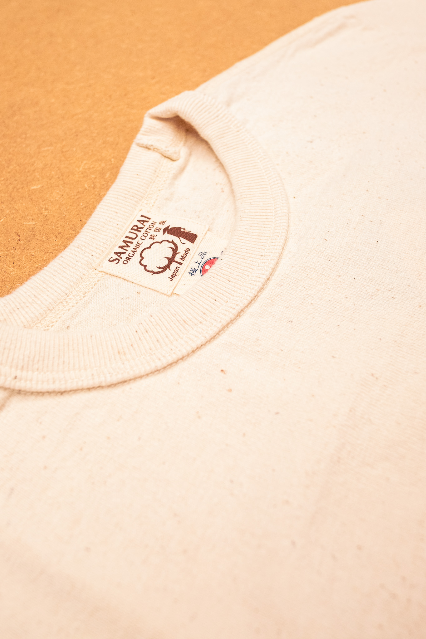 Samurai Jeans - Japanese Cotton Crew T-Shirt Natural - 4