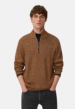 Tröja med dragkedja, brun från camel active, 