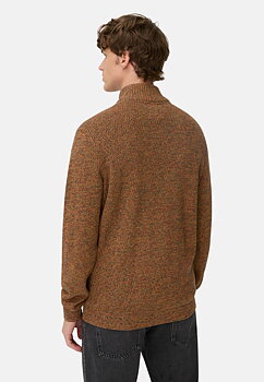 Tröja med dragkedja, brun från camel active, 