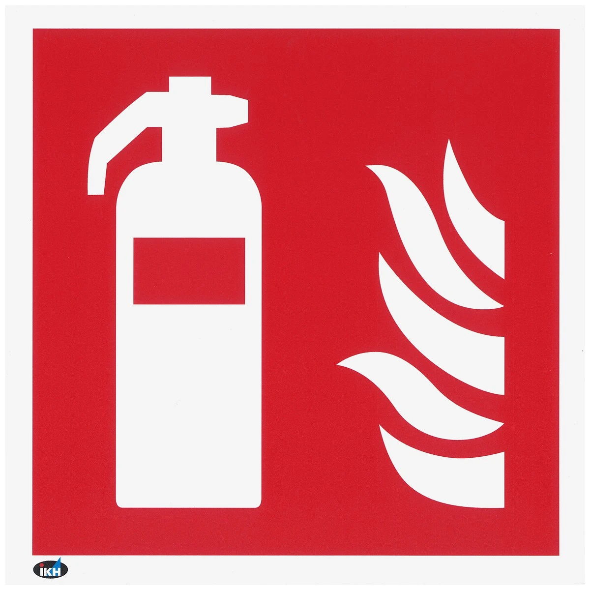 Brandskylt brandsläckare 200x200mm