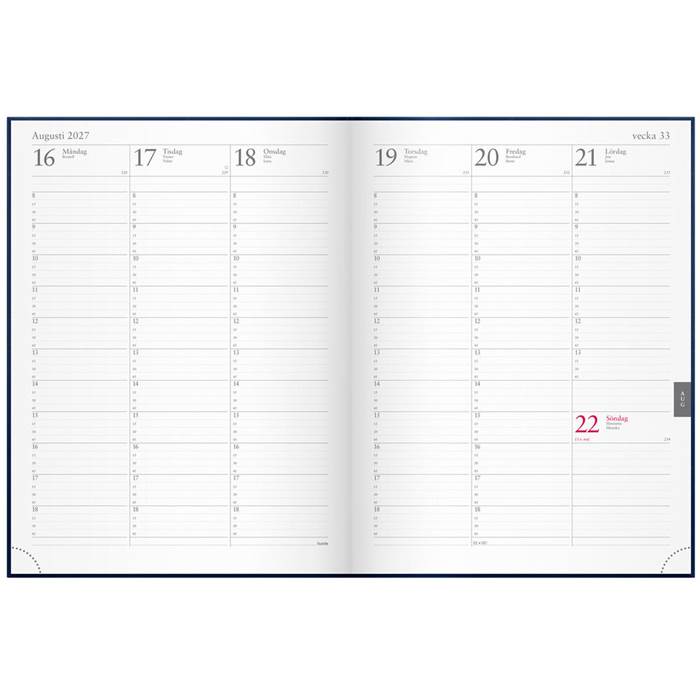 Veckojournal 2027 blå - 2