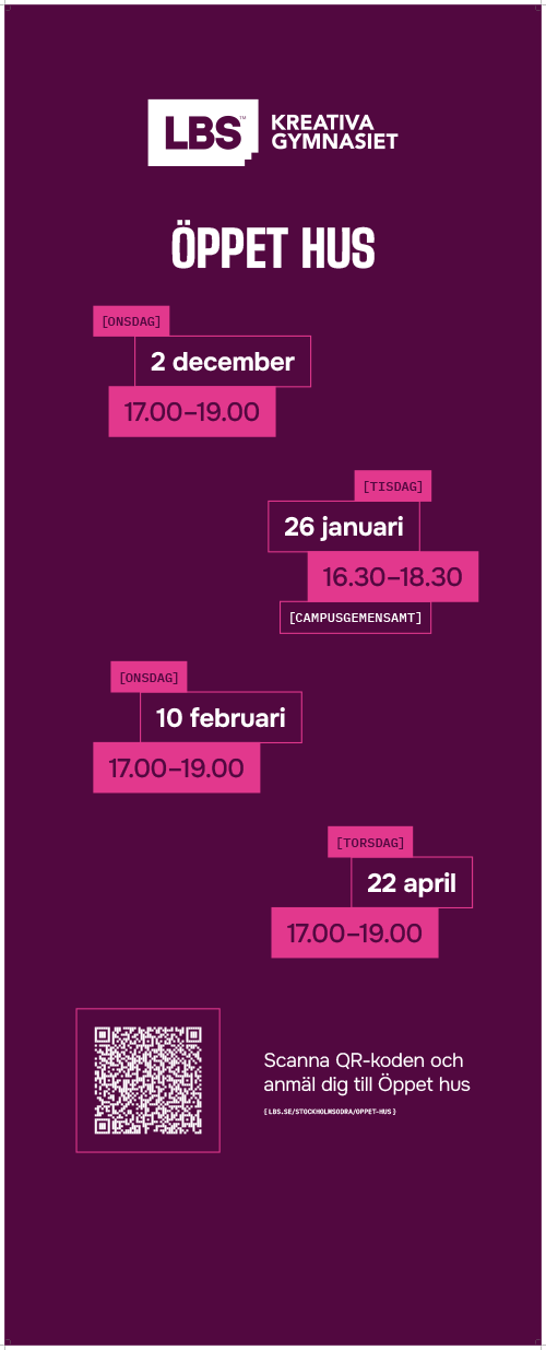 LBS Rollup Öppet Hus Stockholm Södra