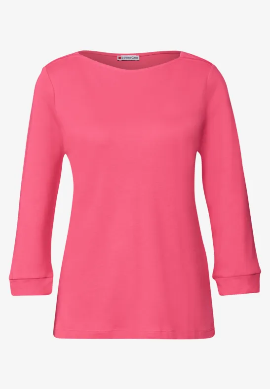 Basic top med Båtringning Almond Coral
