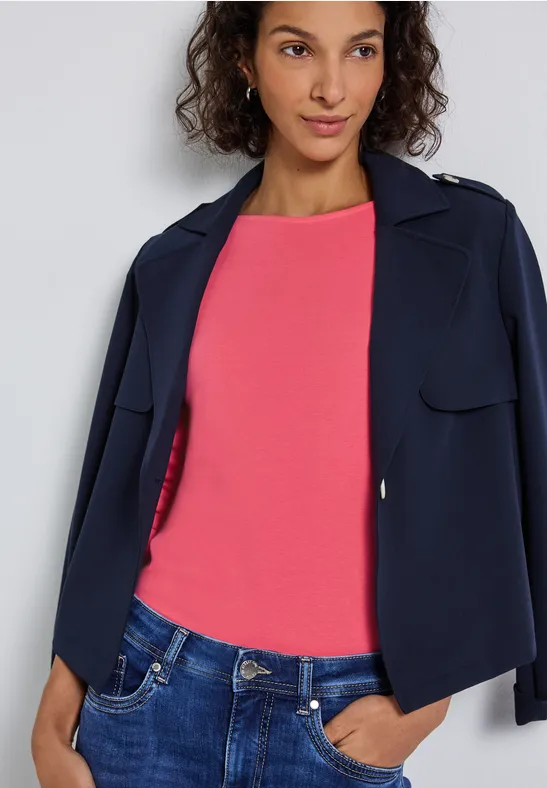 Basic top med Båtringning Almond Coral
