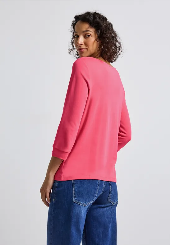 Basic top med Båtringning Almond Coral - 5