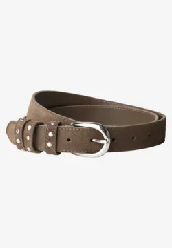 Läderskärp med nitar  Rocky Brown - 3