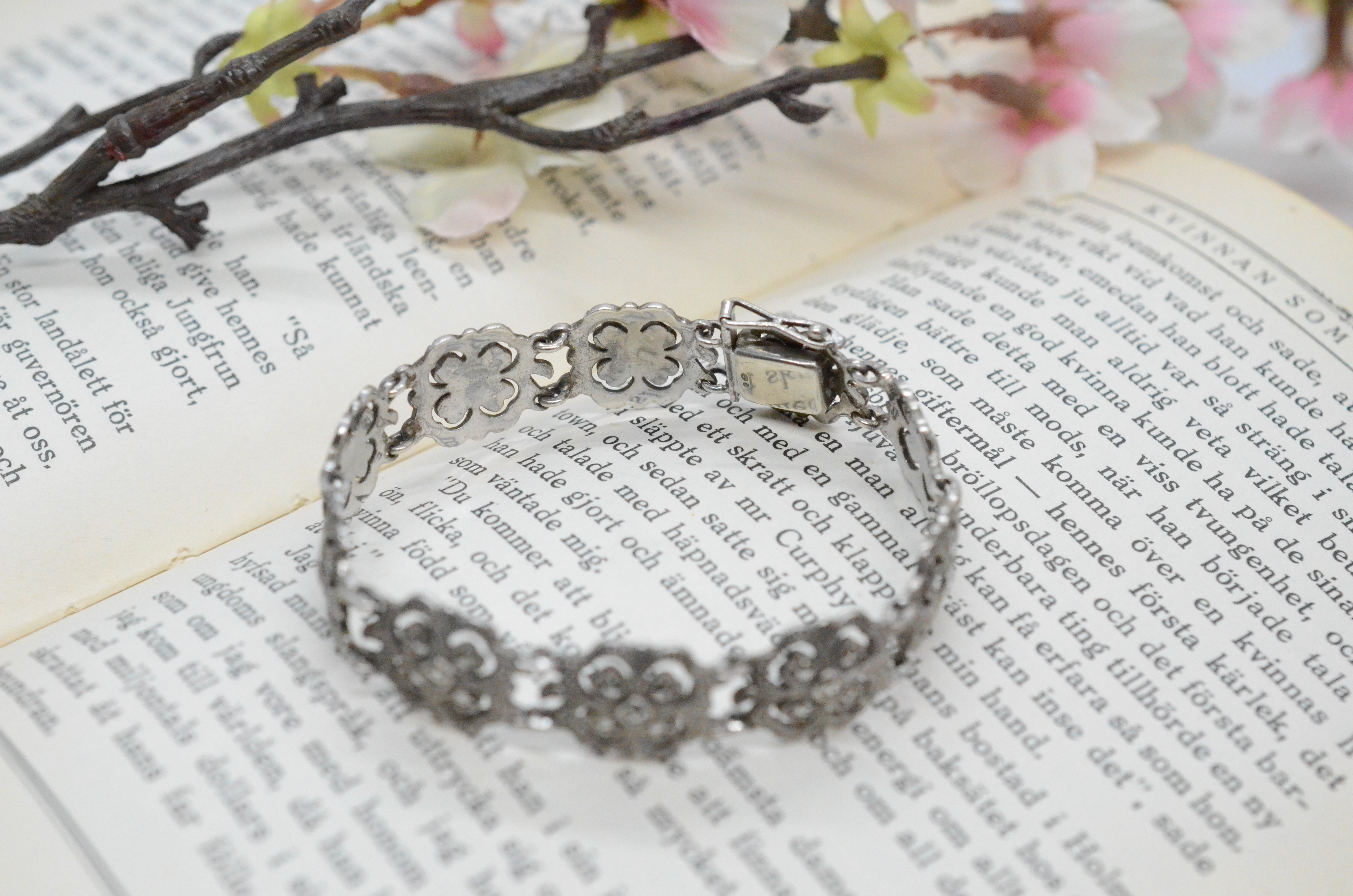 Vintage silver bracelet with marcasites - 2