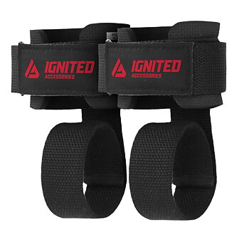 Supported Lifting Straps - With Dowel - Black