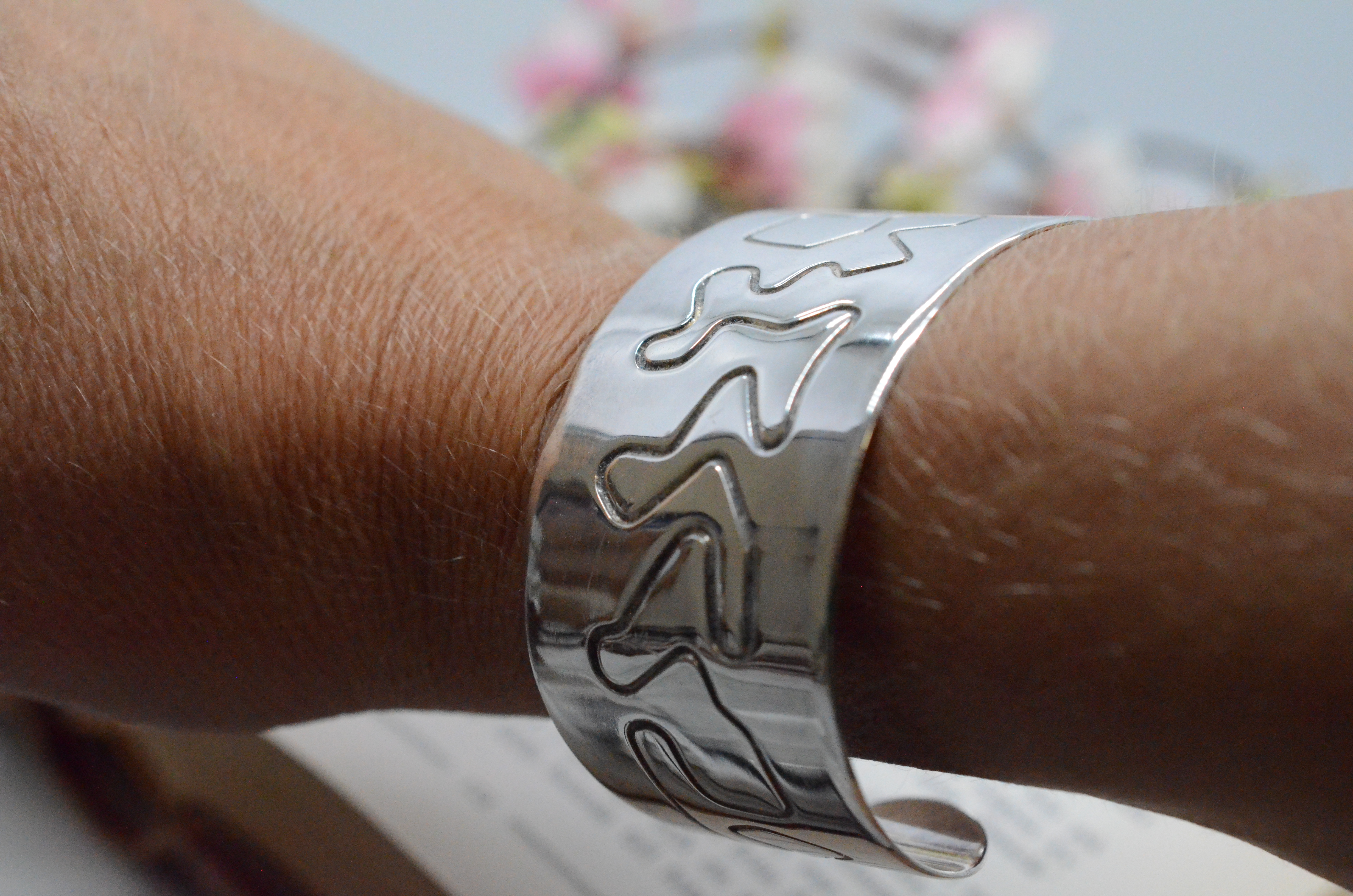 Vintage open bangle in silver, 1990 - 4