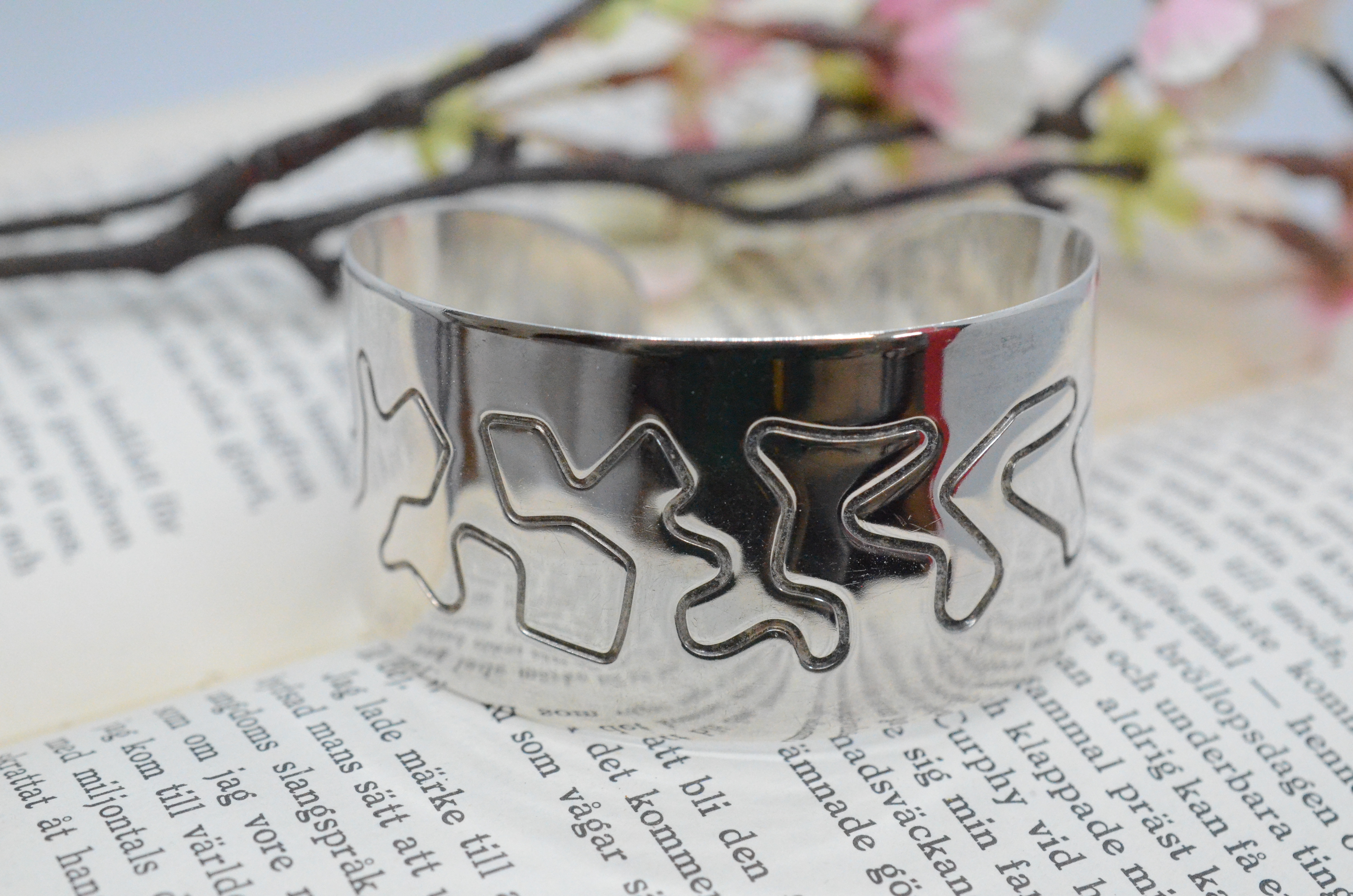 Vintage open bangle in silver, 1990