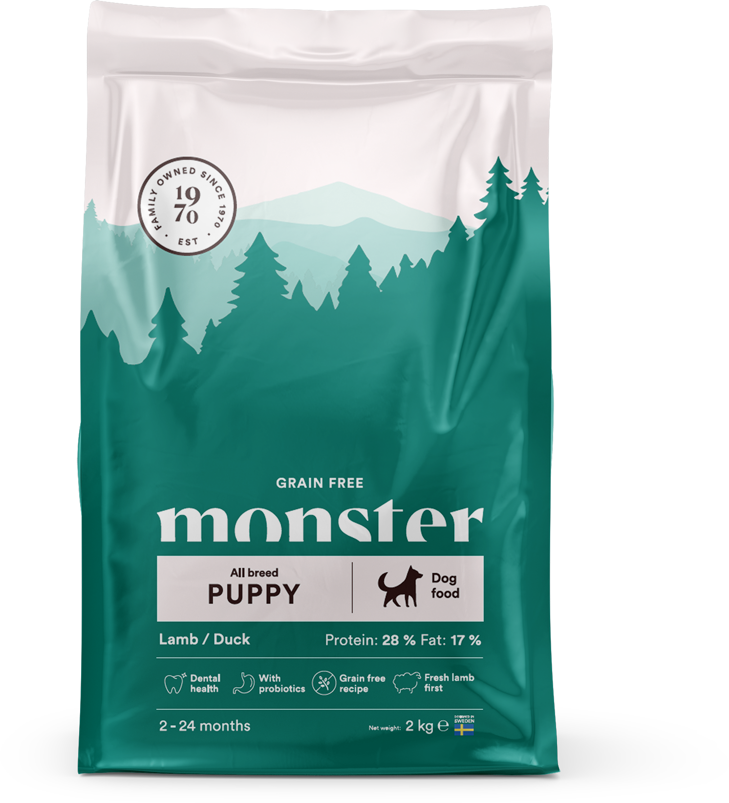 Monster Grain Free Puppy All Breed Lamb/Duck 2kg