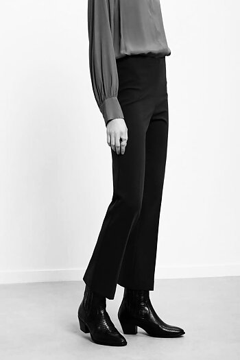 OttodÁme - Viscose Cropped Trousers Black