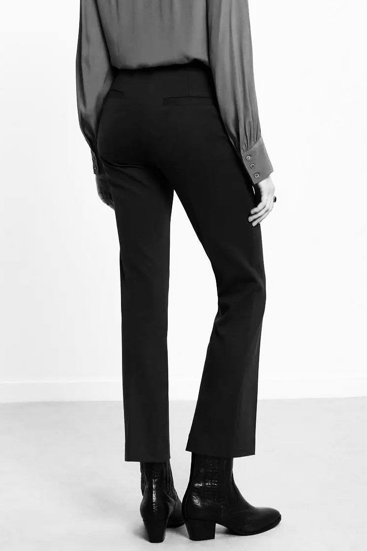 OttodÁme - Viscose Cropped Trousers Black - 2
