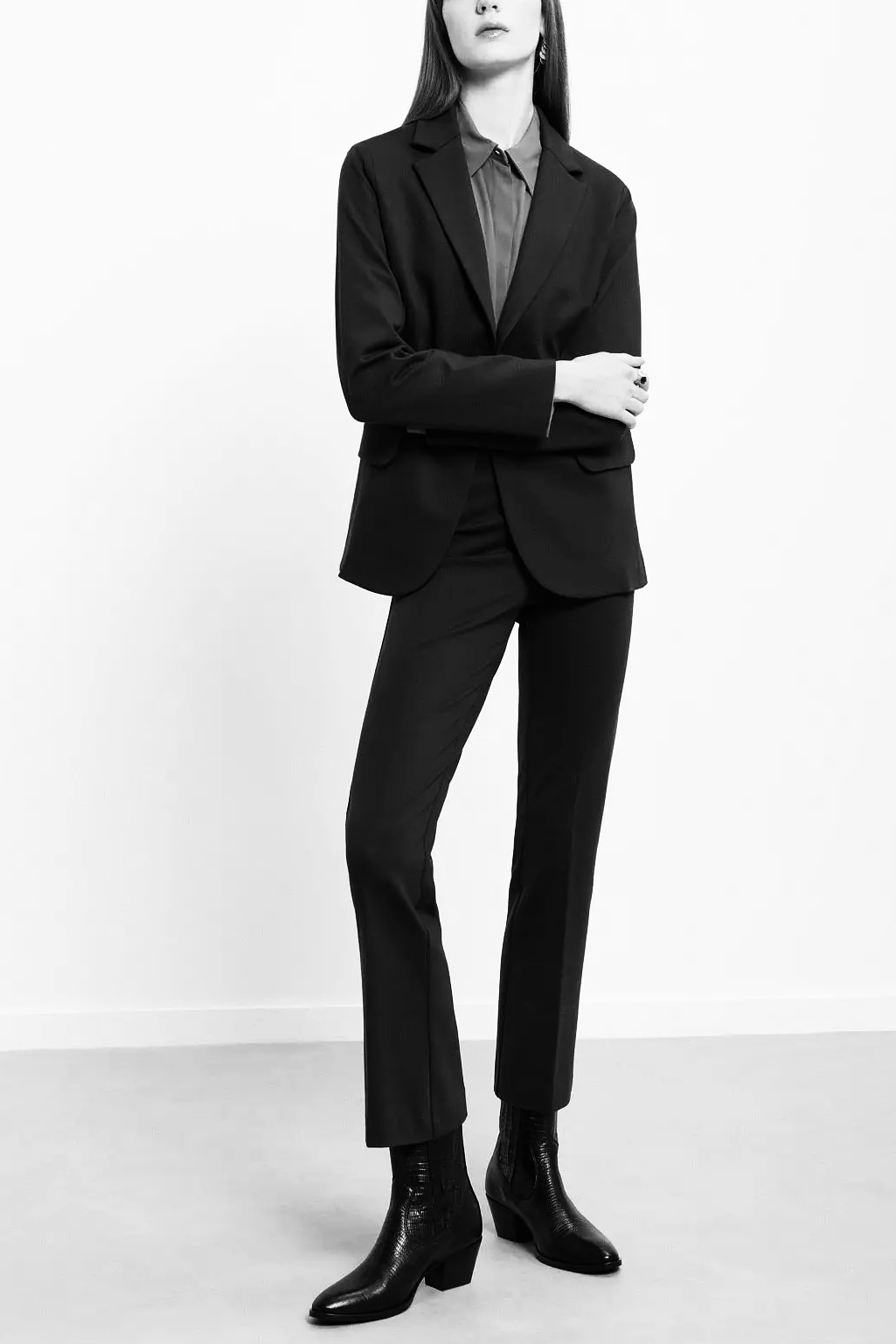 OttodÁme - Viscose Cropped Trousers Black - 4