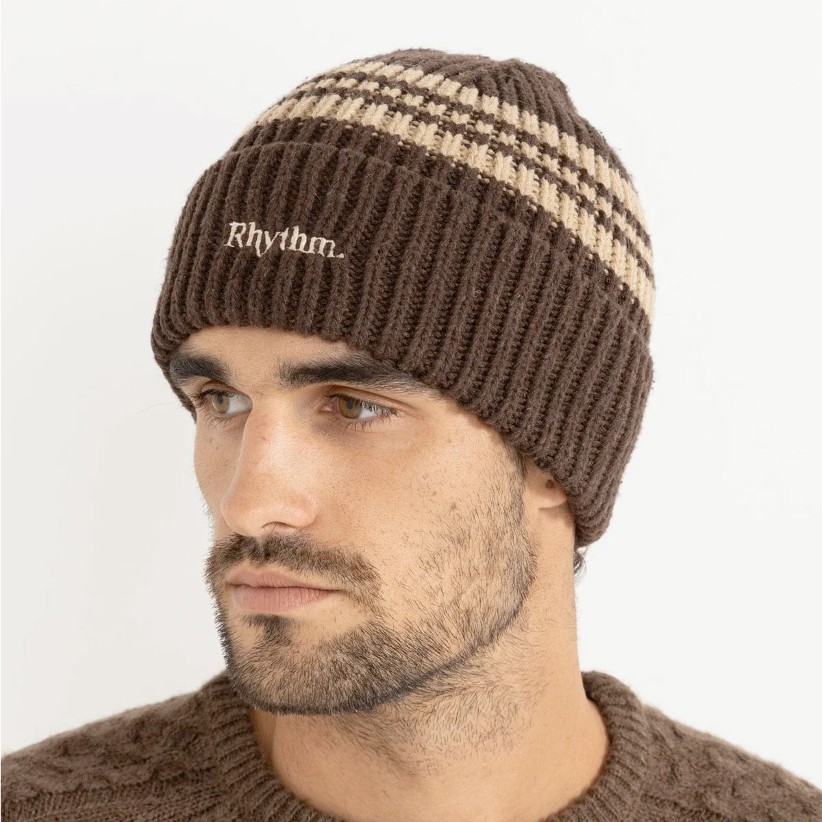 Rhythm mössa beanie stripe cedar - 2