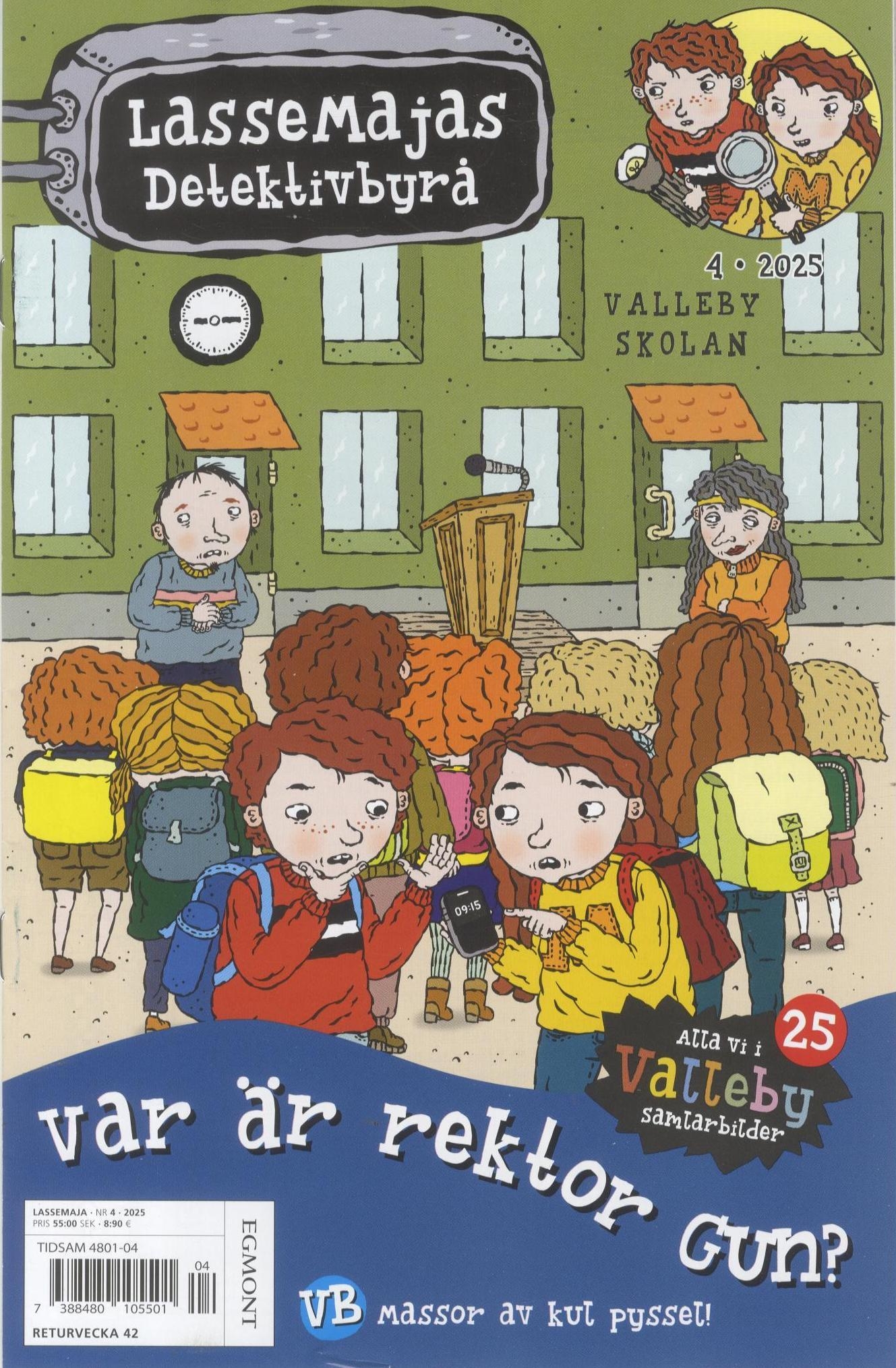 Lasse Majas Detektivbyrå nr 4 2025, Var är rektor Gun?