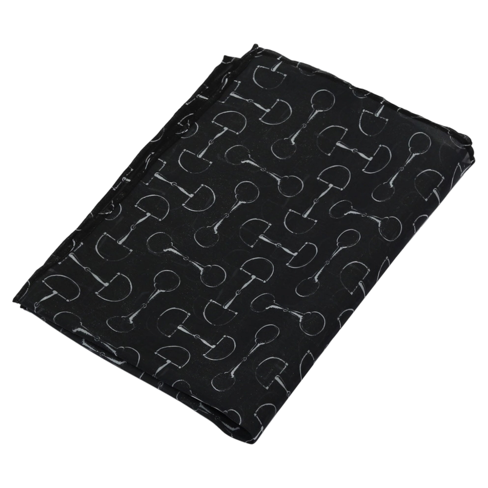 Scarf AWST Intl Vintage Snaffle Bits Black