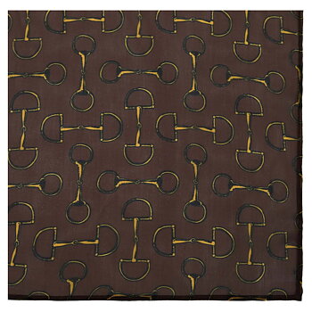 Scarf AWST Intl Vintage Snaffle Bits Brown
