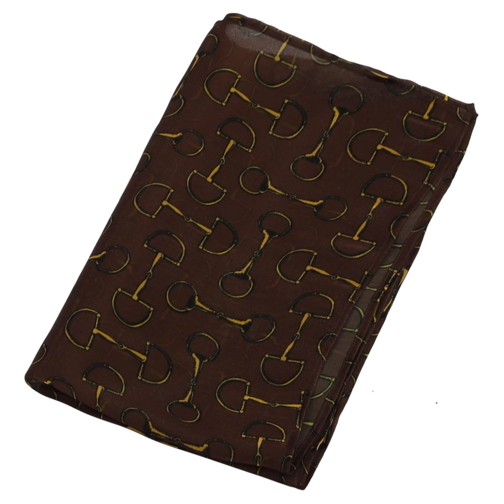 Scarf AWST Intl Vintage Snaffle Bits Brown