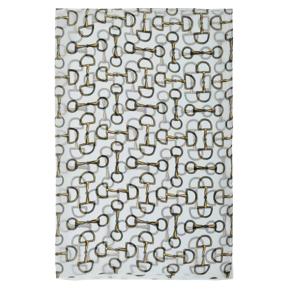 Scarf AWST Intl Vintage Snaffle Bits White - 3