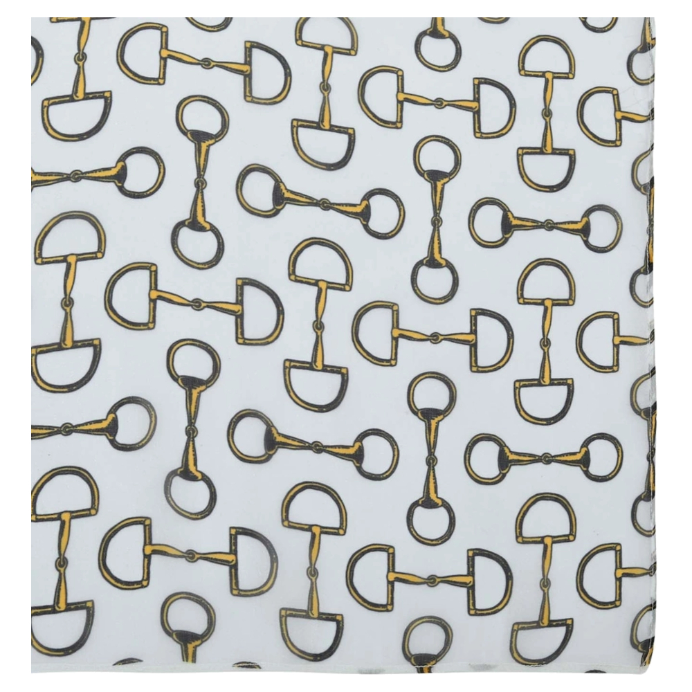 Scarf AWST Intl Vintage Snaffle Bits White - 2