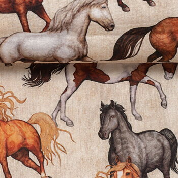 Hästar Poplin