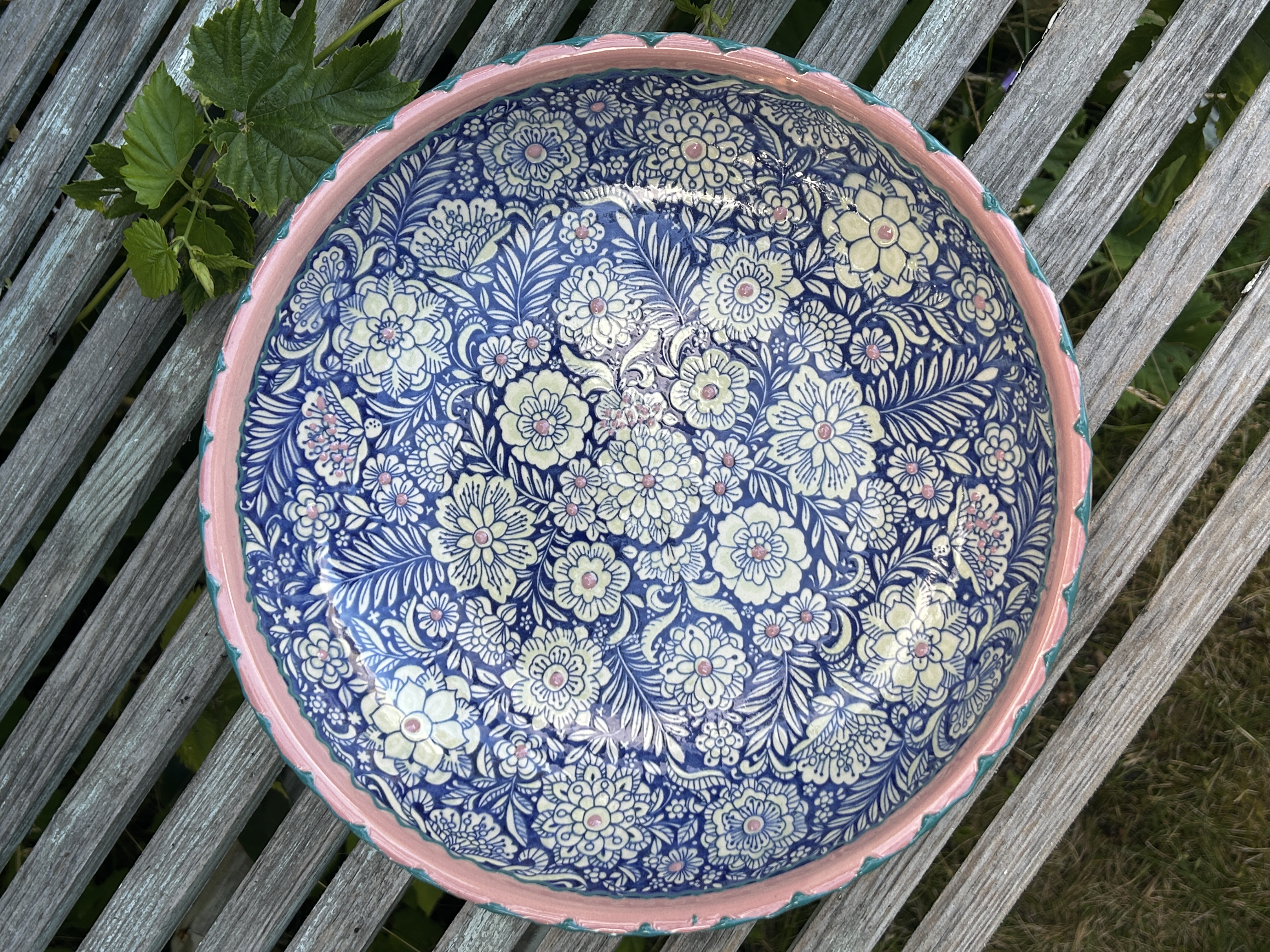 Florencia låg skål blå (m) - 2