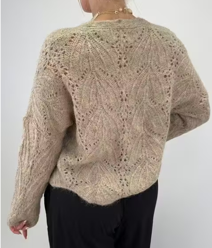 Gemini- Stickad kofta Eira beige - 2