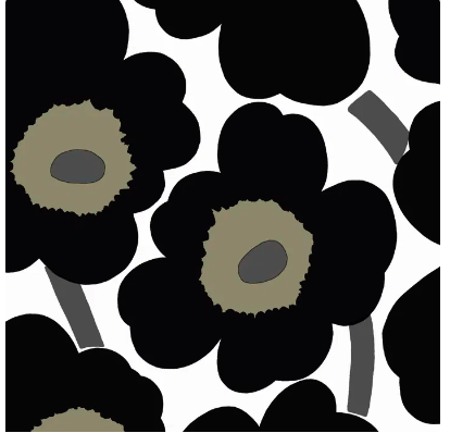 Servetter - UNIKKO Black & White - Marimekko