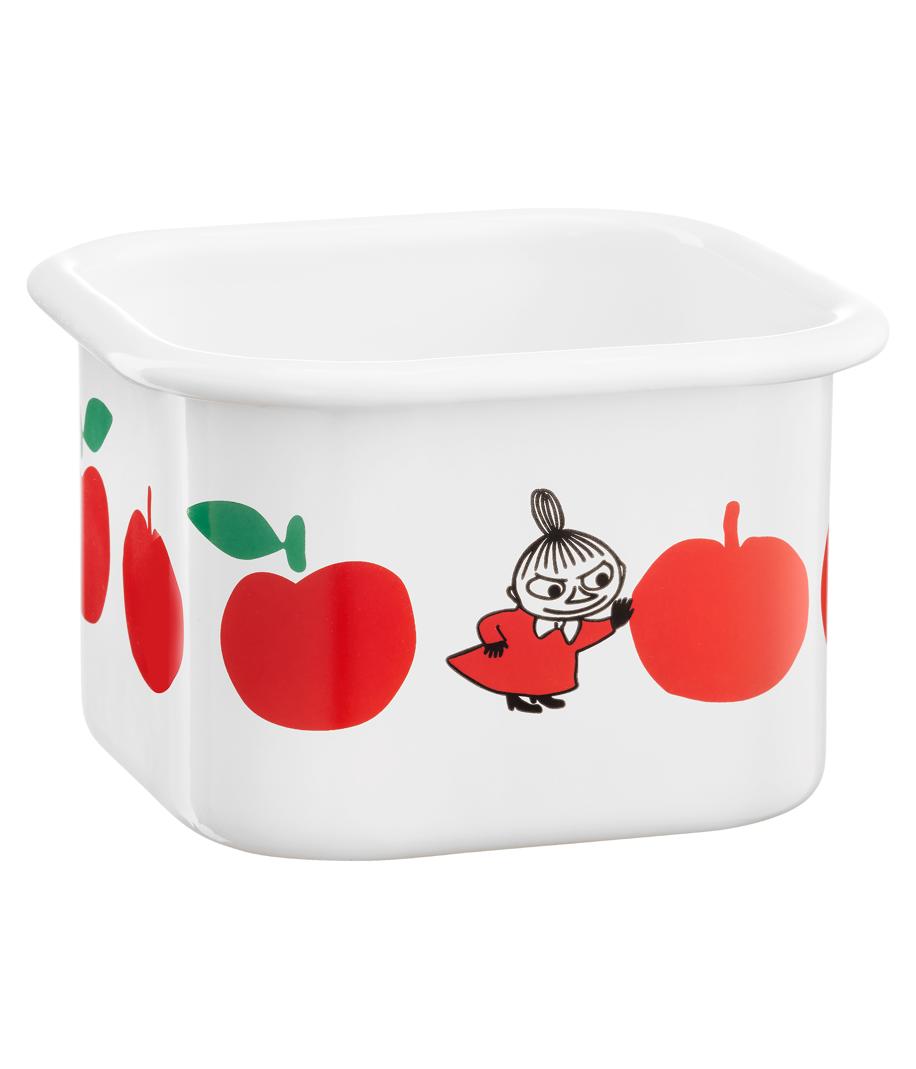 Moomin enamel jar with lid 0,67 L - Joyfull Apples - 2