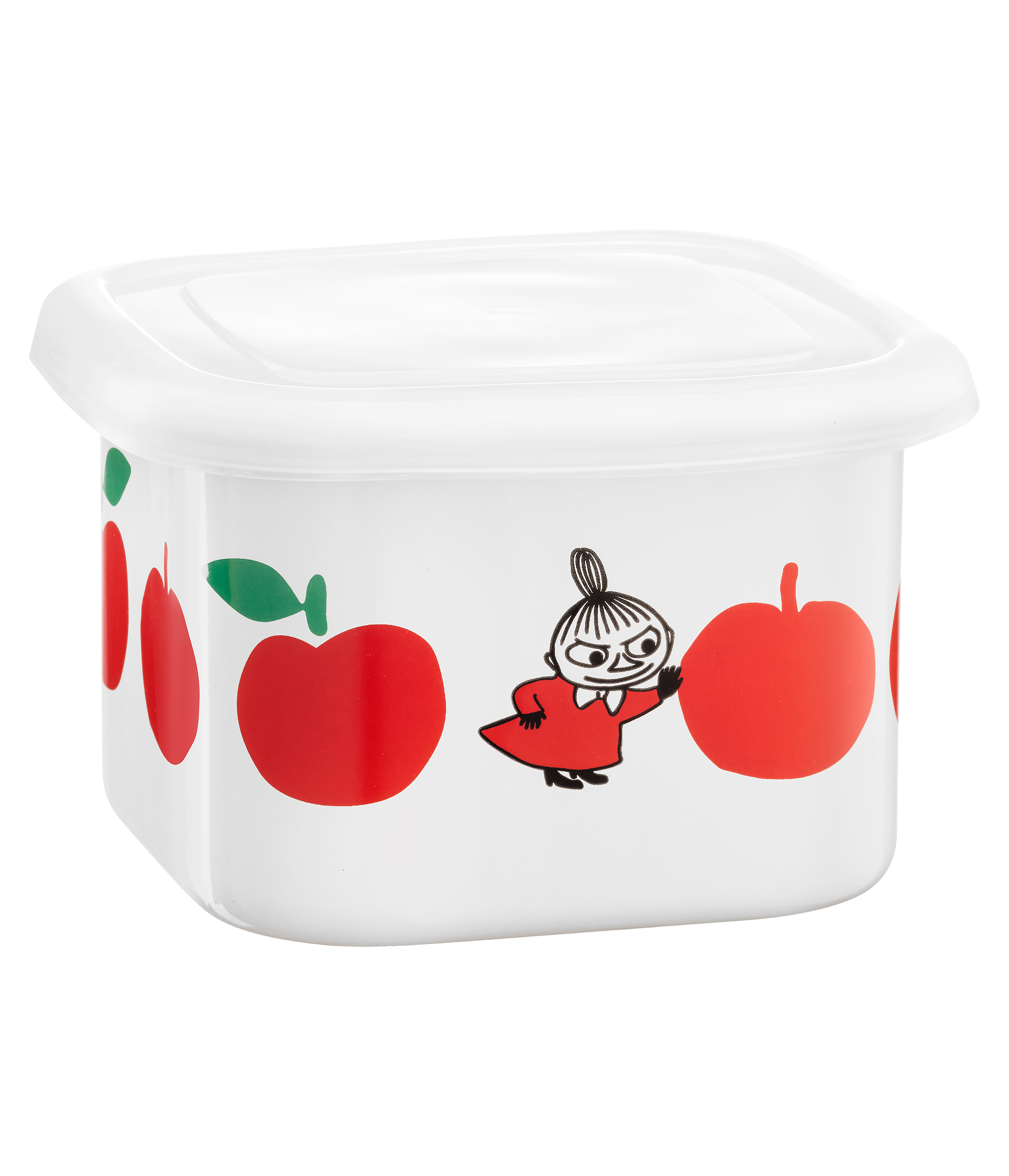 Moomin enamel jar with lid 0,67 L - Joyfull Apples