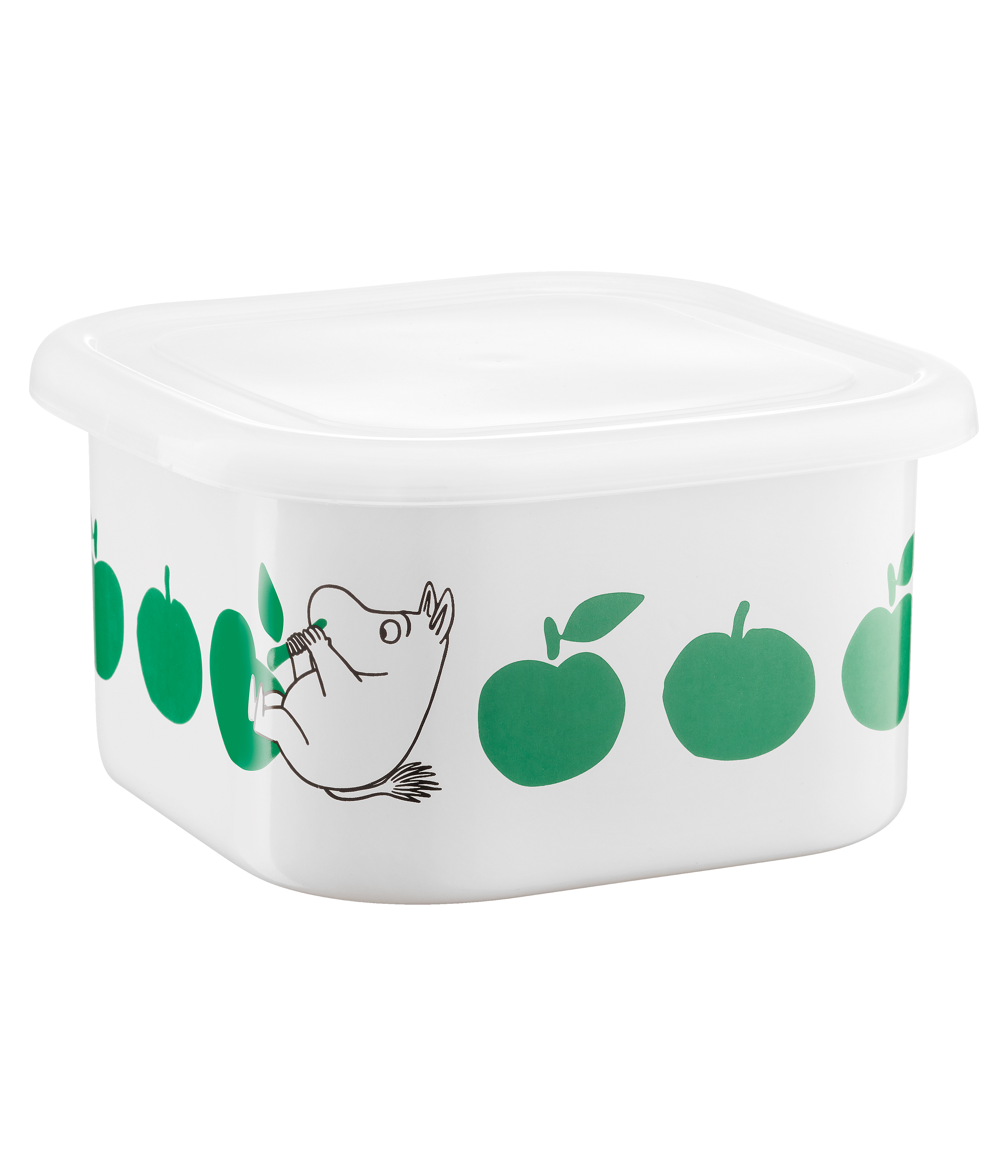 Moomin enamel jar with lid 1.5 L - Joyfull Apples - 2