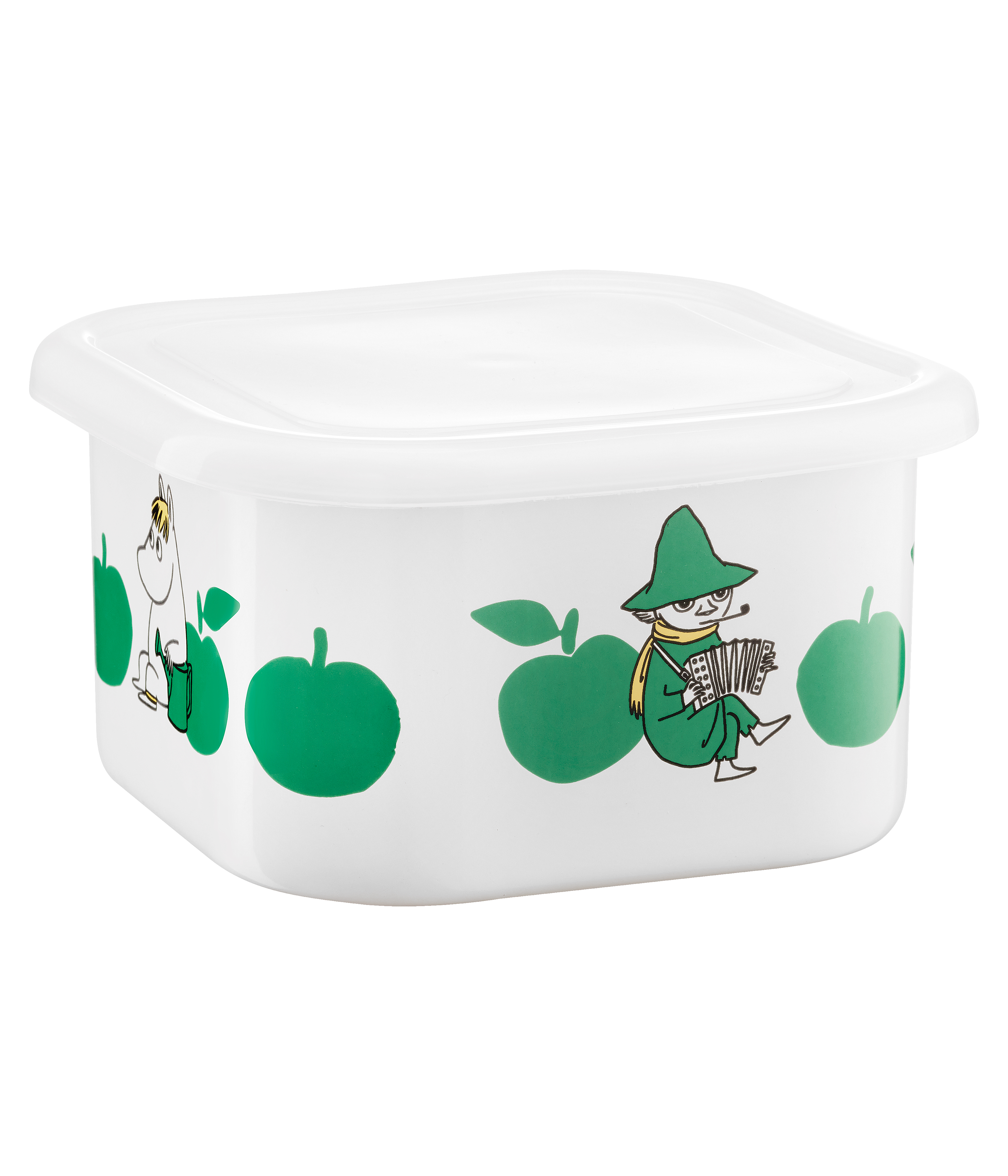 Moomin enamel jar with lid 1.5 L - Joyfull Apples