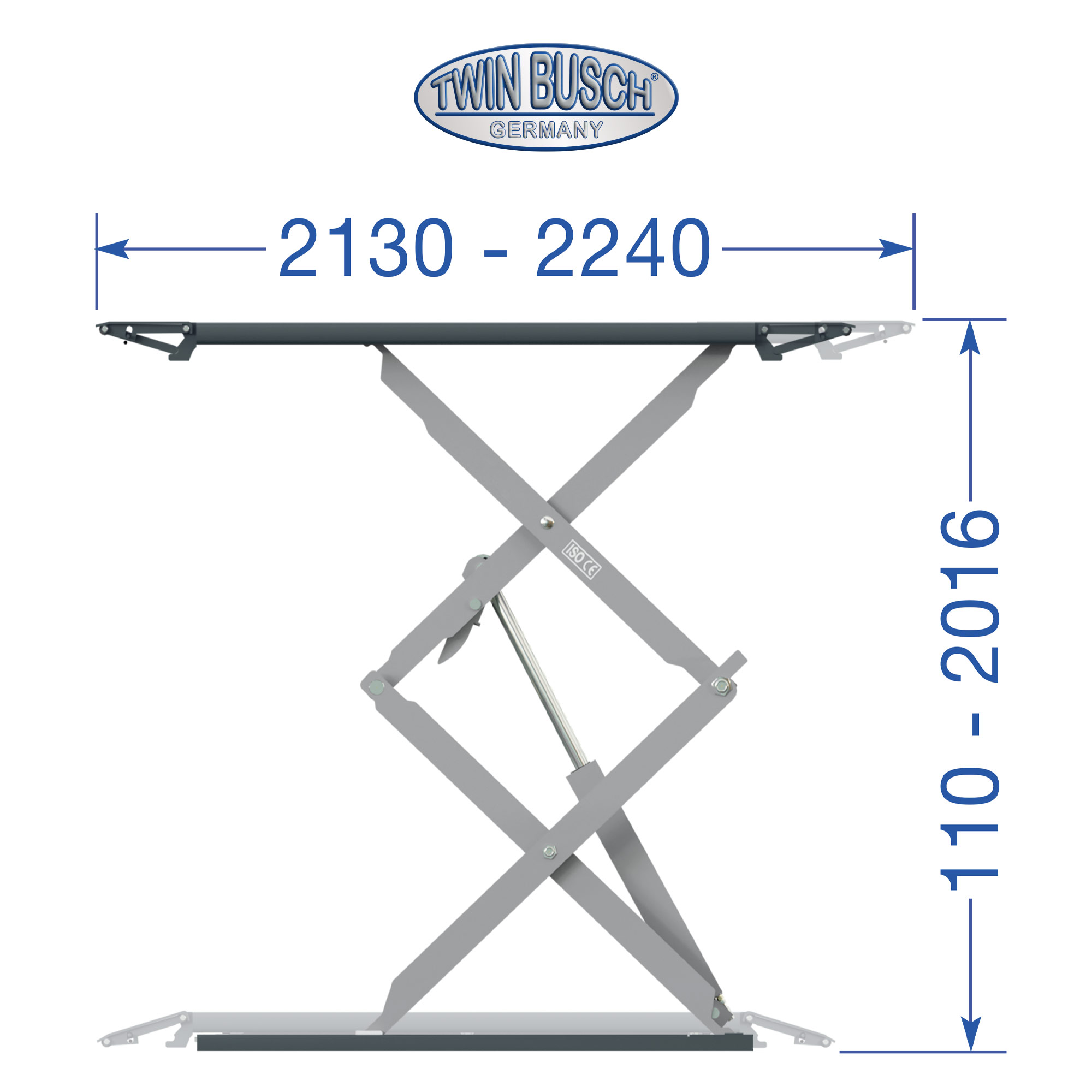 Saxlyft fullhöjd 2 meter 3,5 t (GRÅ) - 17