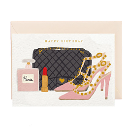 Happy Birthdaty Fashionista Greeting Card