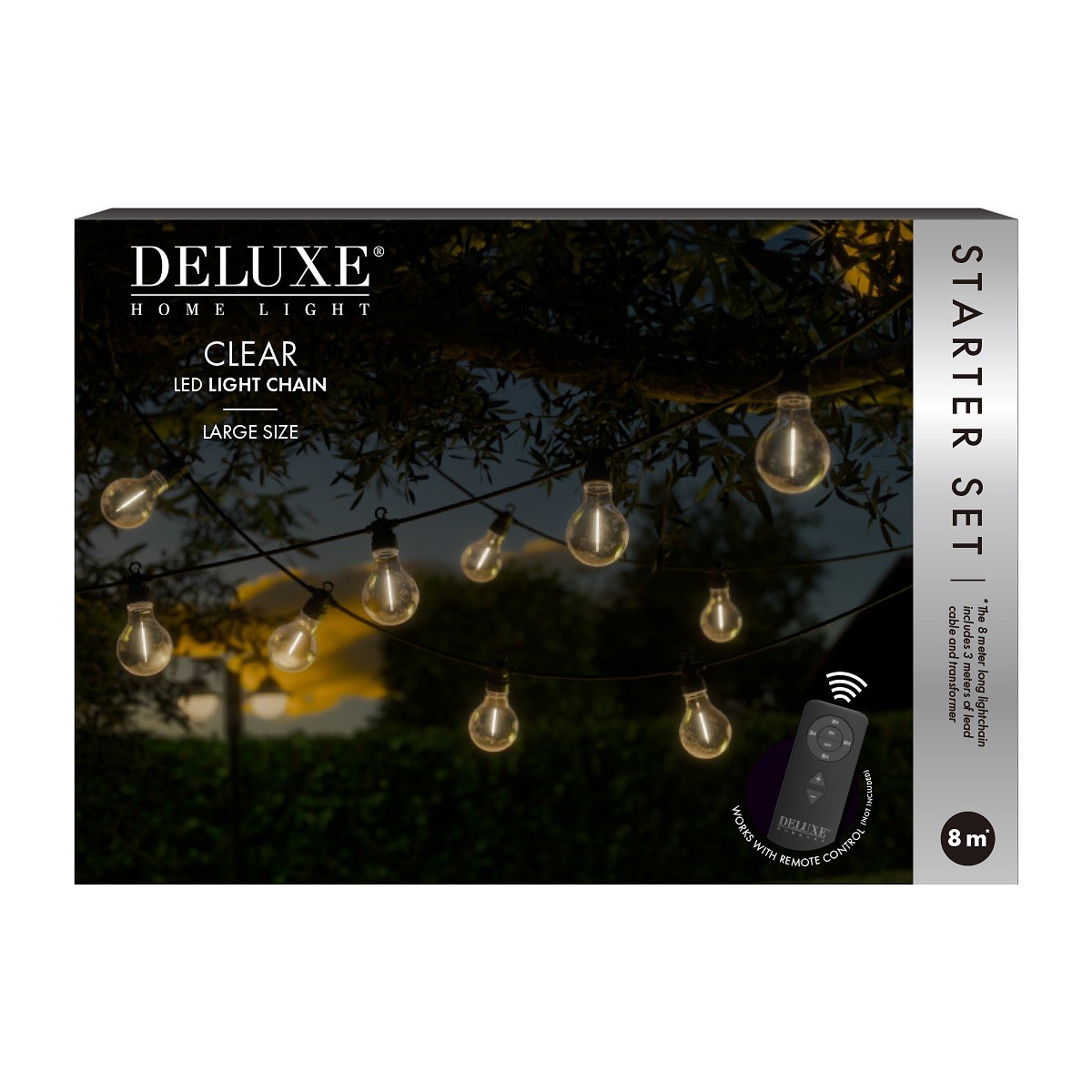 Ljuskedja - CLEAR Large Bulp - Deluxe Homeart