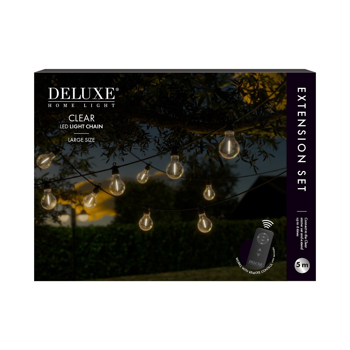 Ljuskedja - CLEAR Large Bulp - Deluxe Homeart