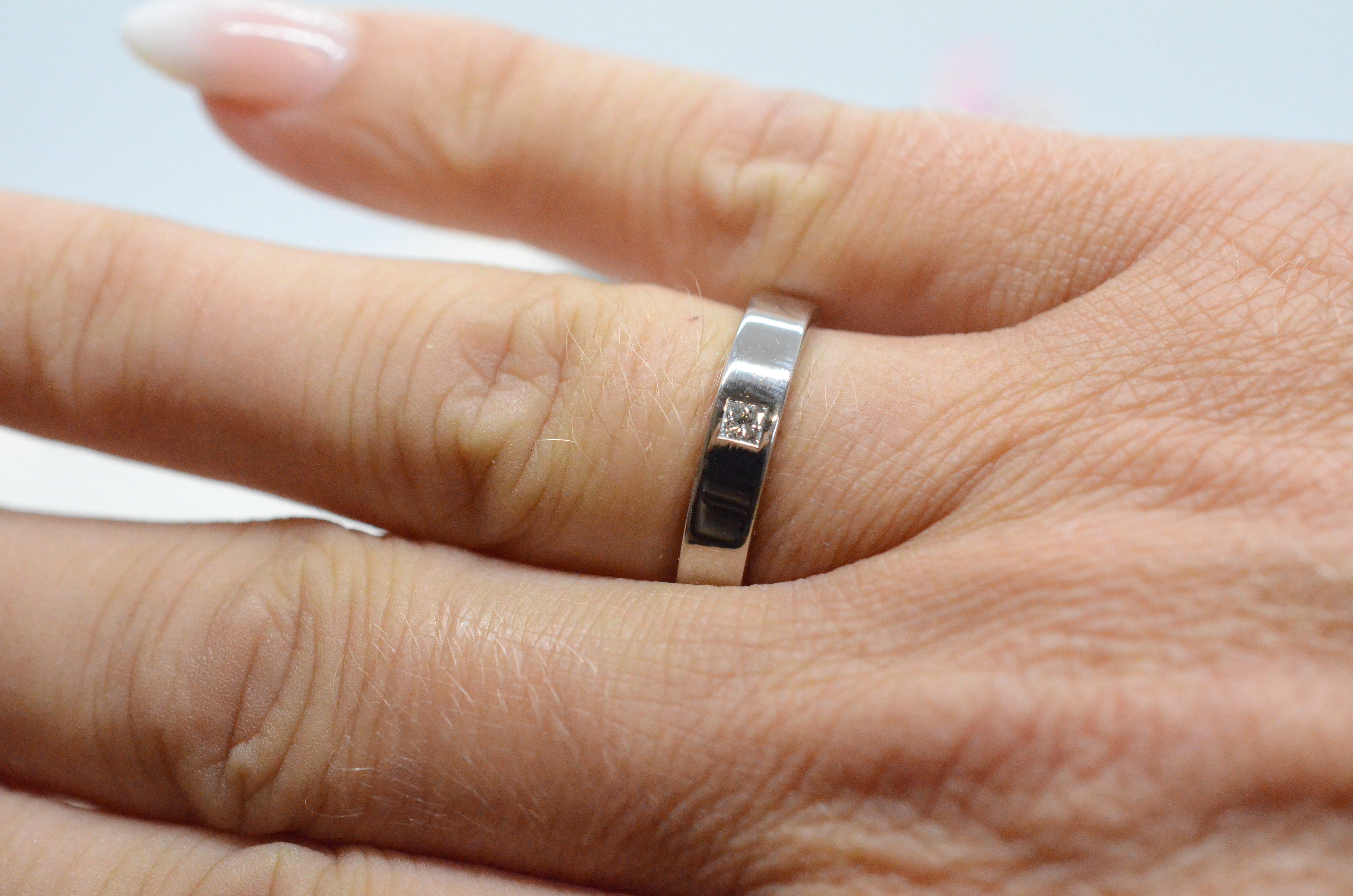 Second Hand 18k white gold diamond ring 0,07 ct - 5