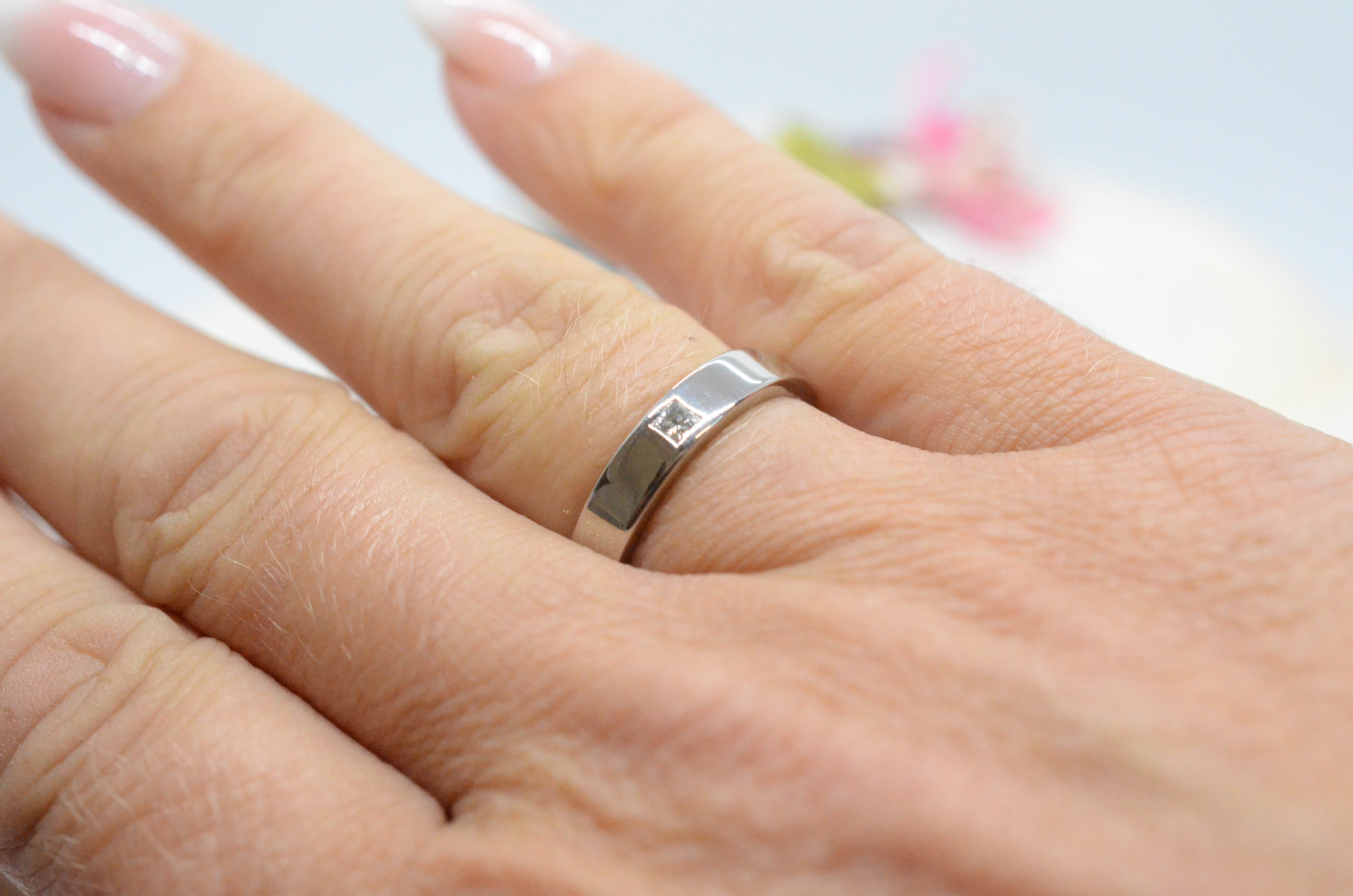 Second Hand 18k white gold diamond ring 0,07 ct - 4