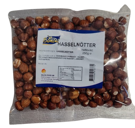 Hasselnötter 250g
