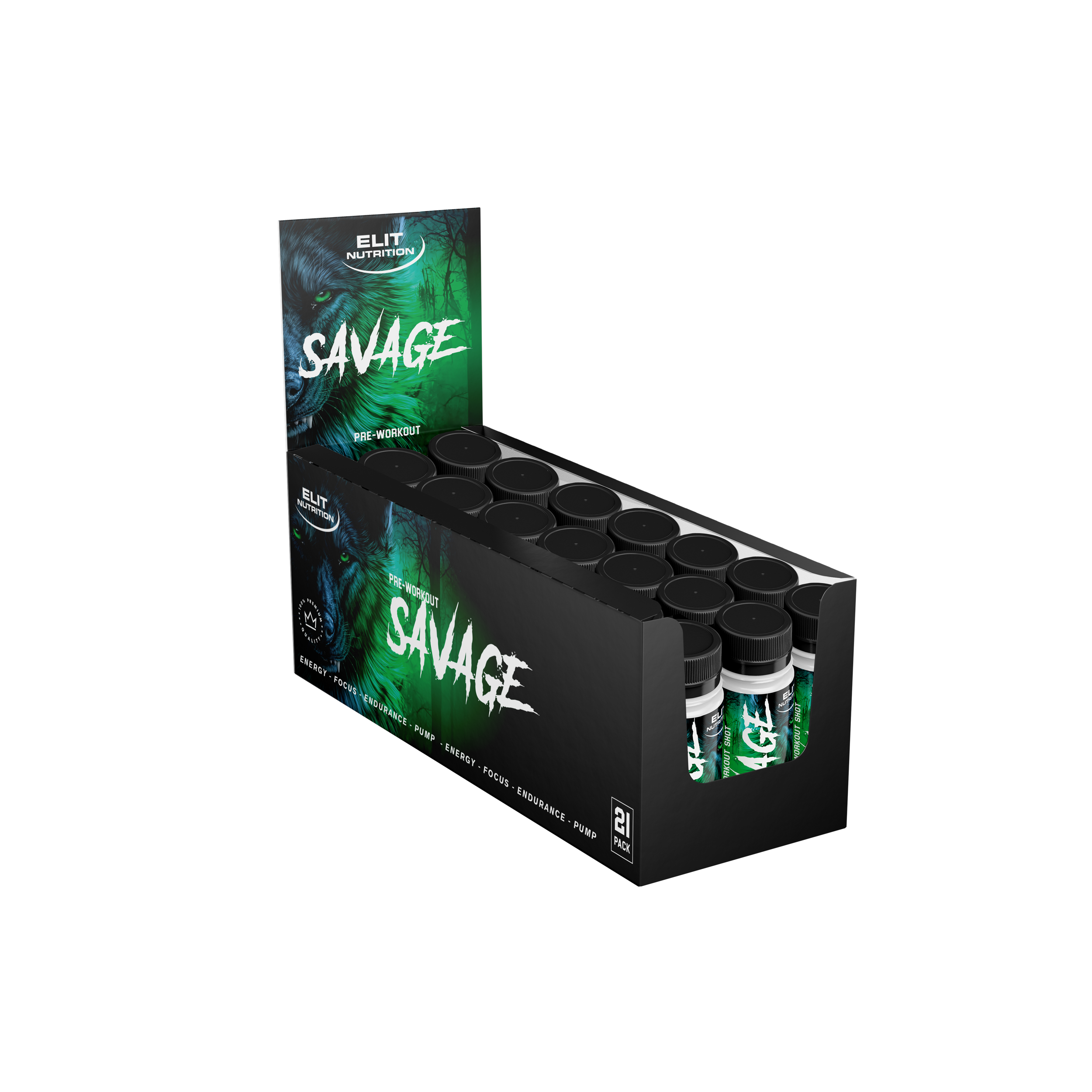 21 x Savage PWO Shot 60ml