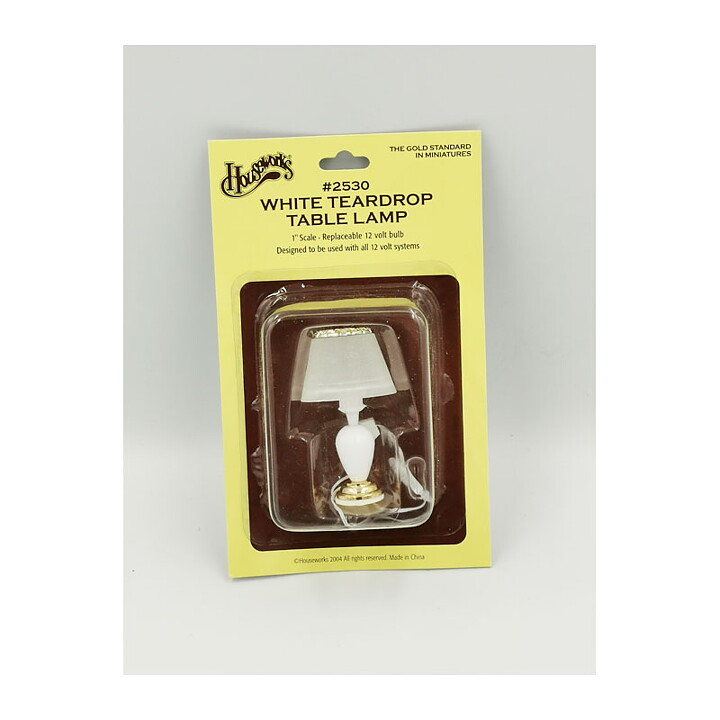 Dockhus Second Hand Houseworks Bordslampa Vit Droppformad 2004