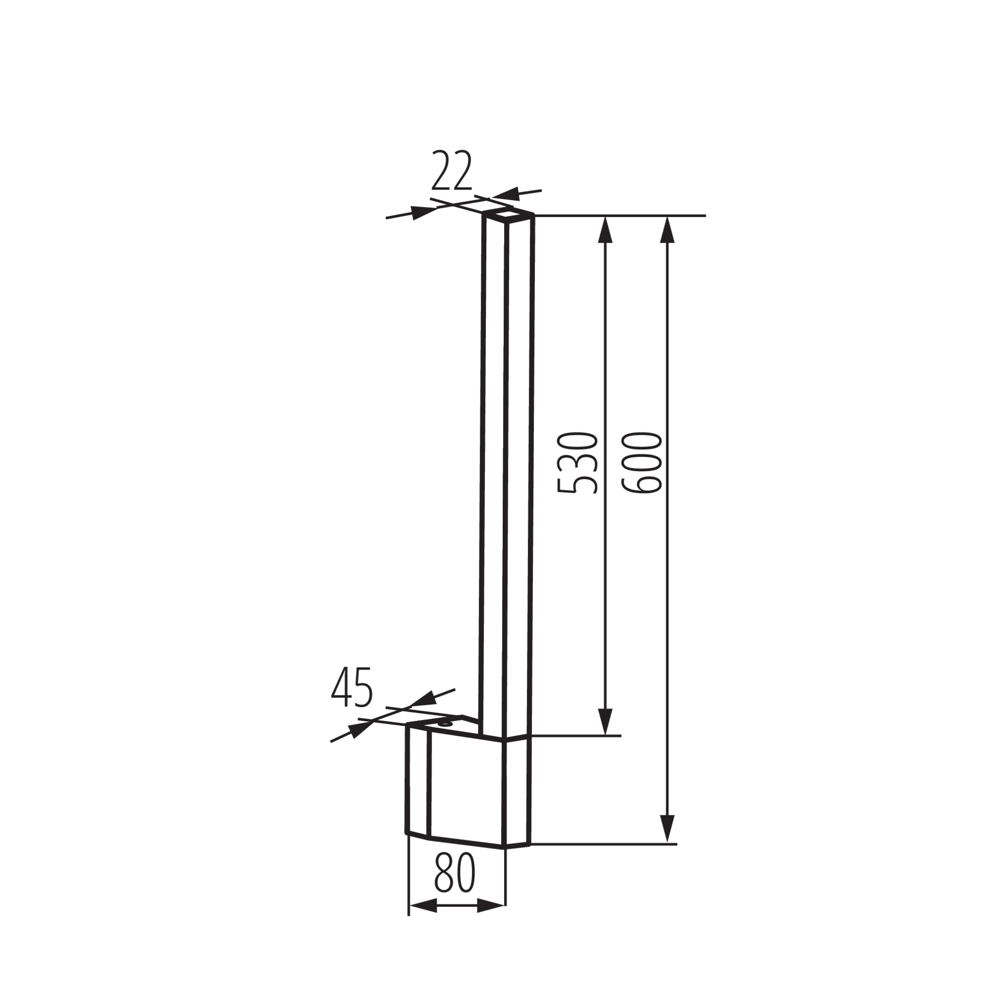 KANLUX Väggarmatur YALTE 8W 3000/4000K 600mm - 5