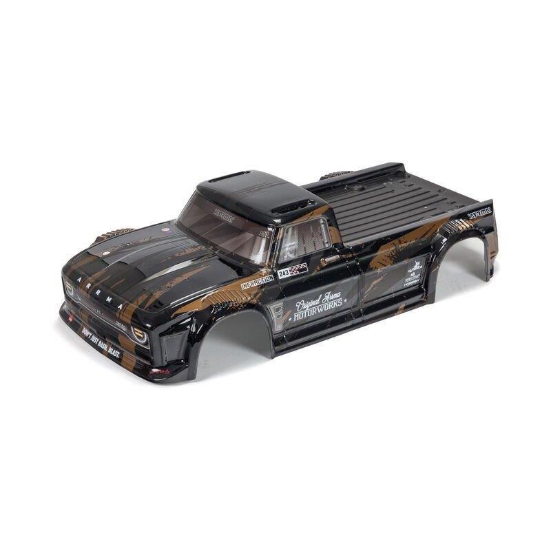 ARRMA 1/8 Finished Body, Black/Gold: INFRACTION