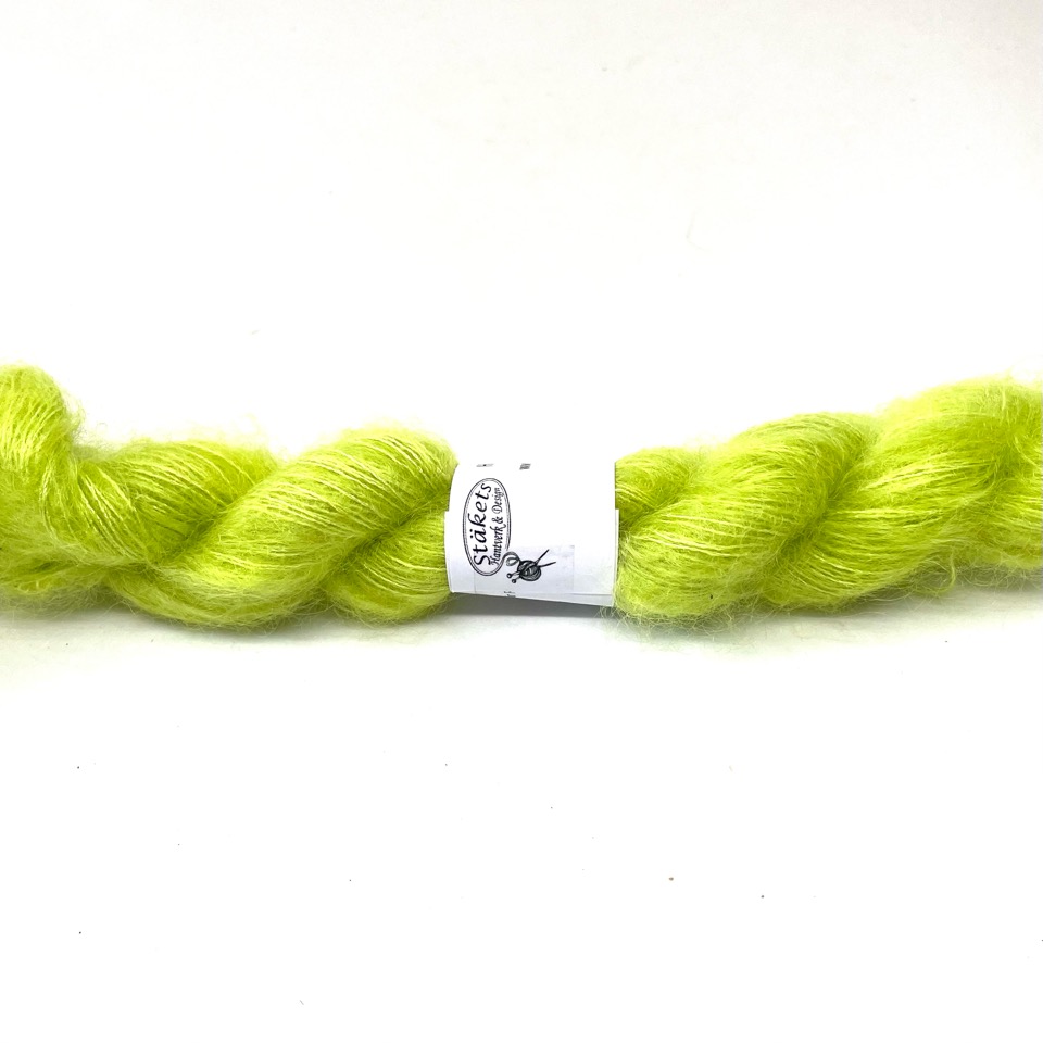 Handfärgad Kidsilk  limegrön  - 3