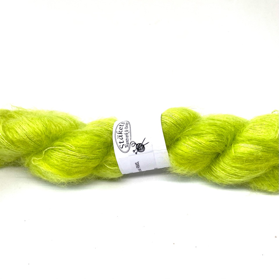 Handfärgad Kidsilk  limegrön  - 2